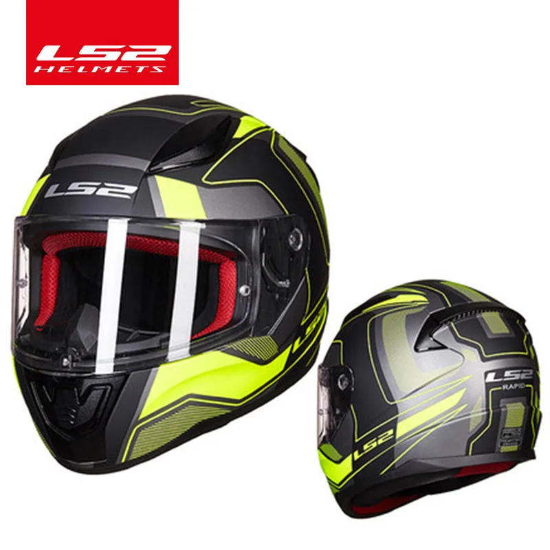 Yellow Fly LS2 FF353 Быстрый анфас мото rcycle шлем ABS безопасная структура moto capacete для мужчин и женщин анти-туман шлем - Цвет: Yellow Fly