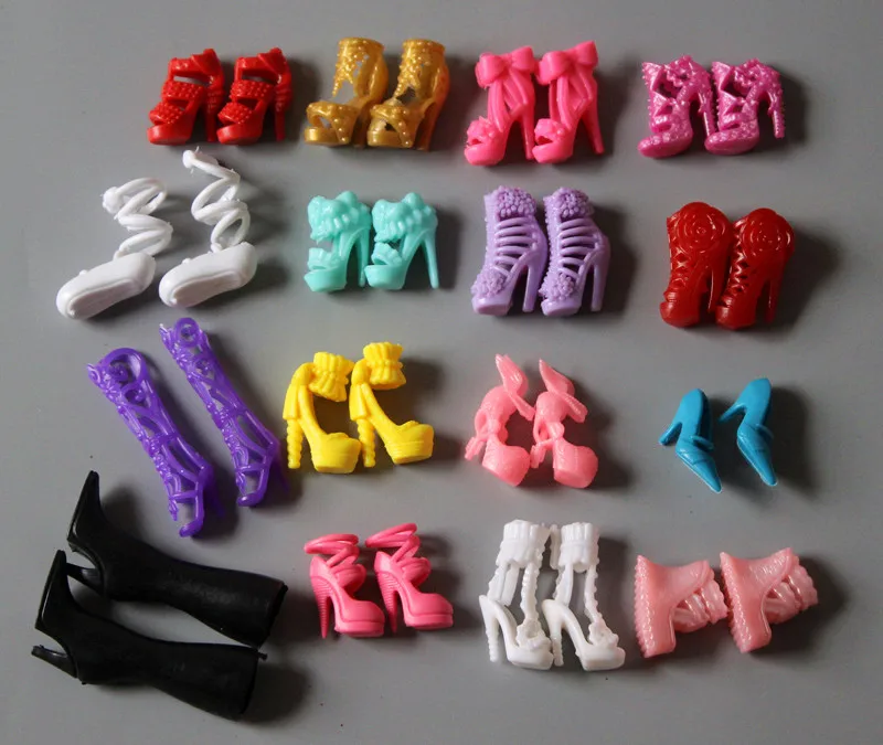 Оригинальные кукольные туфли 16 парт разные стили цветные модные современные на