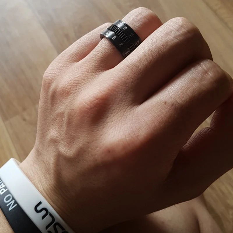 Мужские кольца на палец из черной нержавеющей стали зеркальный Спиннер кольцо с