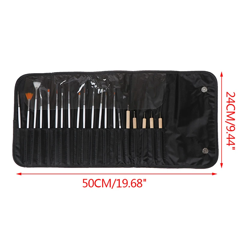 Diy красочный лак для ногтей УФ-гель + сумочка-20 шт./компл. Nail Art щетка декора набор