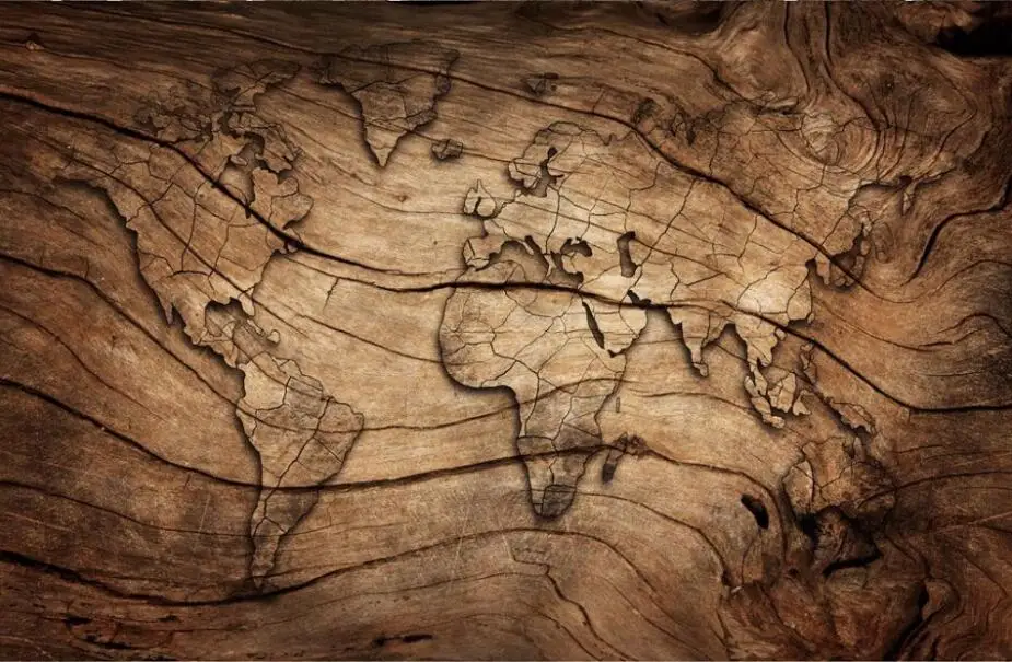 Wellyu papel de parede para quarto пользовательские обои papel pintado de madera Винтаж mapa del mundo сравнению sala de estar 3d