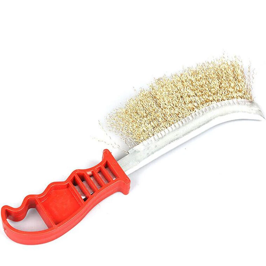 1 шт. прочный Проволока из нержавеющей стали кисти с ручкой ржавчины щеточка для