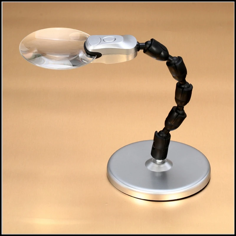 2.5X 6X рабочего Лупа Таблица машина мягкий стержень затемнения увеличительное