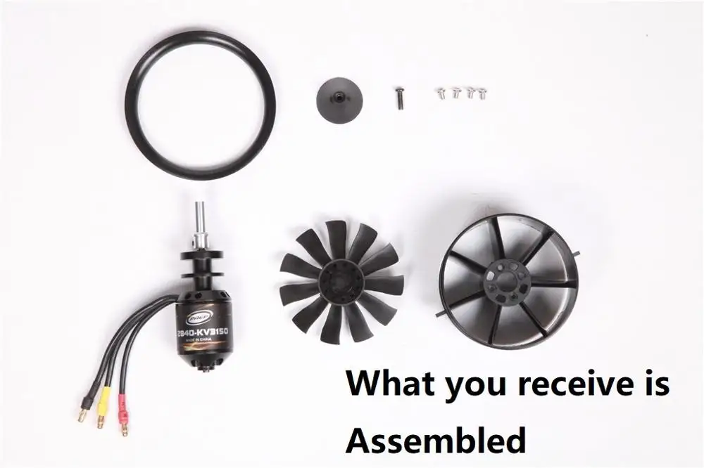 Ducted fan set 4S FMS 64 мм F15 F16 F18 F35 V2 запчасти воздуховод вентилятор EDF реактивный двигатель ESC сервопривод клобук шасси навес RC самолет модель Запчасти - Цвет: Ducted fan set 4S