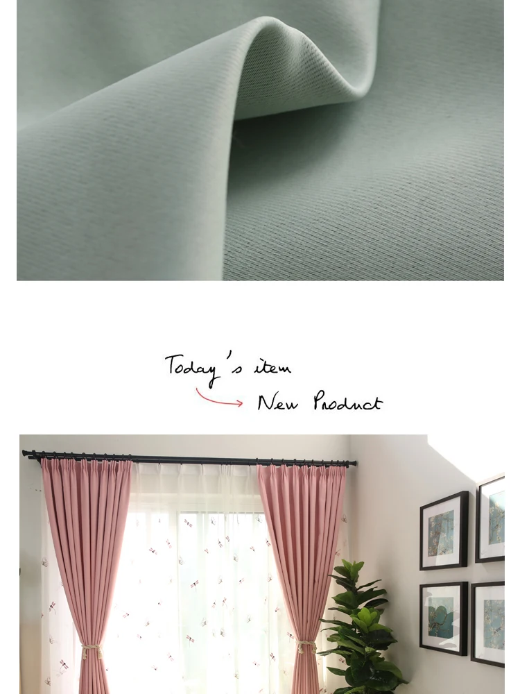 CITYINCITY Solid Blackout Curtains For Bedroom Faux linen Darpes Modern thick Curtain for Livingroom Window ready made curtain