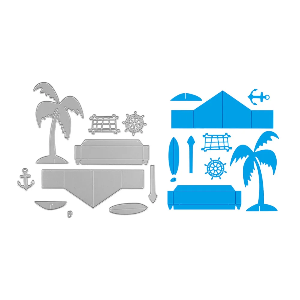 Деревенский Surf Shack металлическая пресс-форма Скрапбукинг Бумага Крафтовая окраска порезы создать тиснение карты сделать панельный трафарет 131X146 мм