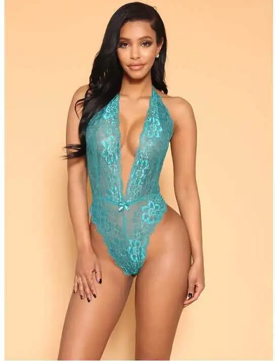 Женское Кружевное облегающее Боди без рукавов однотонное прозрачное боди с