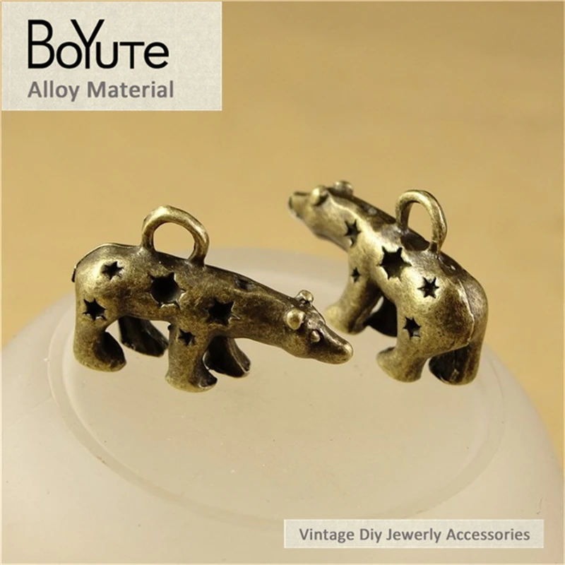 

BoYuTe (40 Pieces/Lot) 23*15MM Wholesale Diy Accessories Antique Bronze Plated Zinc Alloy Sea Bear Charms for Jewelry Making