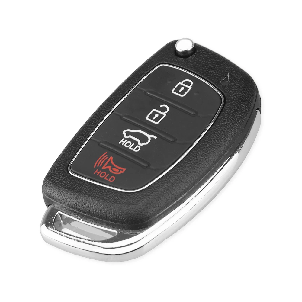 KEYYOU 3/4 кнопки флип складной дистанционный Брелок оболочка для hyundai Solaris ix35 ix45 ELANTRA Santa Fe Verna чехол для ключей - Количество кнопок: 4 BT