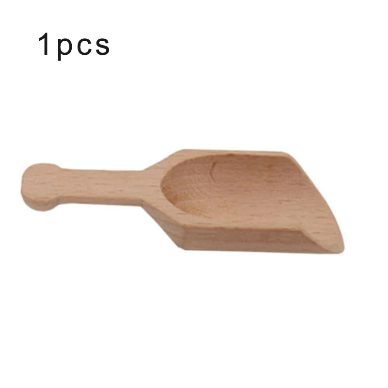 5 pcs Spoons Home Kitchen Small Little Mini Wooden Scoop Honey Coffee Condiment Salt Sugar Tea Universal Useful