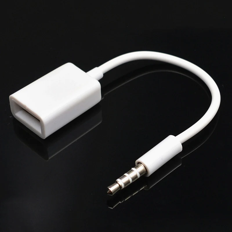 3 5 мм штекер AUX аудио разъем к USB 2 0 гнездо конвертер кабель Шнур Автомобильный MP3