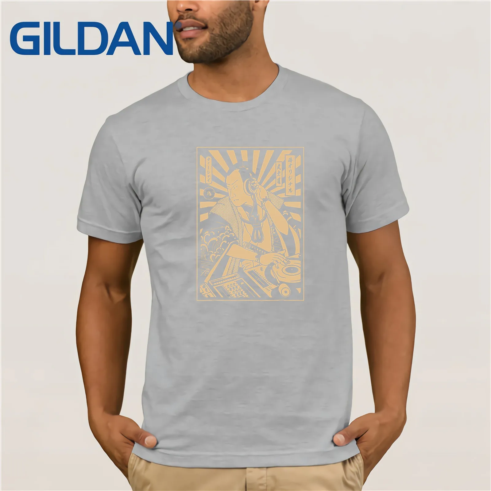 Dj Samurai T Shirt Fashion Disco Japanese Gift 2021 Summer Men's Short Sleeve T-Shirt | Мужская одежда