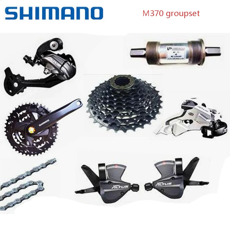 SHIMANO M371 указано 9 скорость 27 горный велосипед комплект MTB M370 7 шт. группа