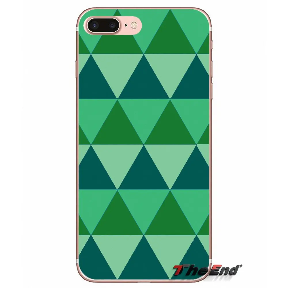 Синий зеленый геометрический художественный Мягкий ТПУ чехол для iPhone X 4 4S 5 5S 5C SE 6