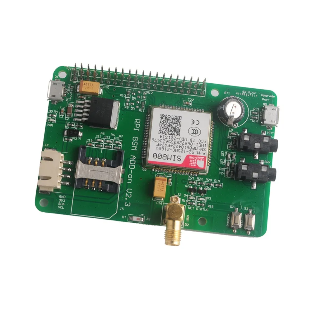 2 шт./лот Raspberry PI SIM800 GSM GPRS дополнение V2.3 для Raspberry PI 3 Model B+, четырехдиапазонный GSM/GPRS/BT модуль FZ1817