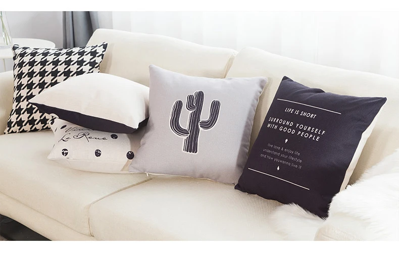 Фото ins linen cotton decorative cushion cover pink grey black letters plant plaid pillow 45*45cm sofa chair office pillowcase Дом и сад ins linen cotton decorative cushion cover pink grey black letters plant plaid pillow 45*45cm sofa chair office pillowcase Дом и сад