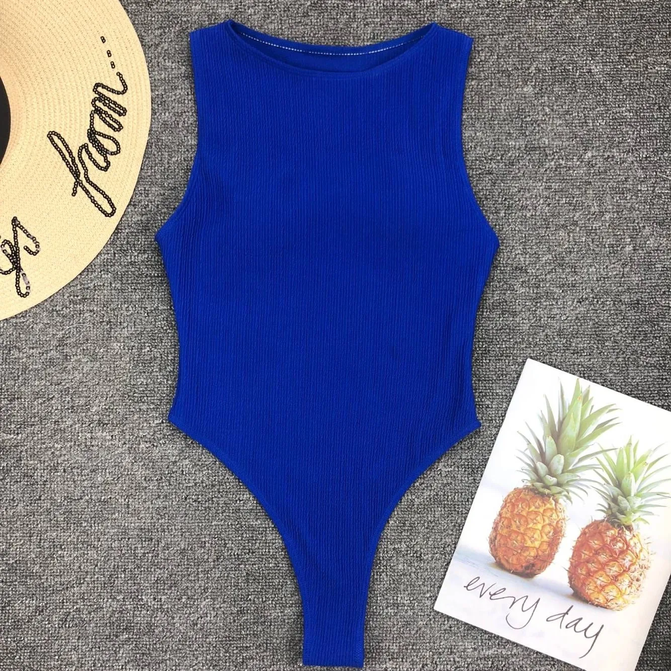 Женский слитный купальник сексуальный синего цвета для улицы 2019|Комбинезоны| |