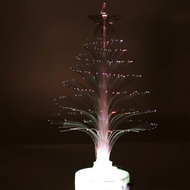 Christmas fiber tree led colorful discoloration optic gifts hot stars trees | Лампы и освещение