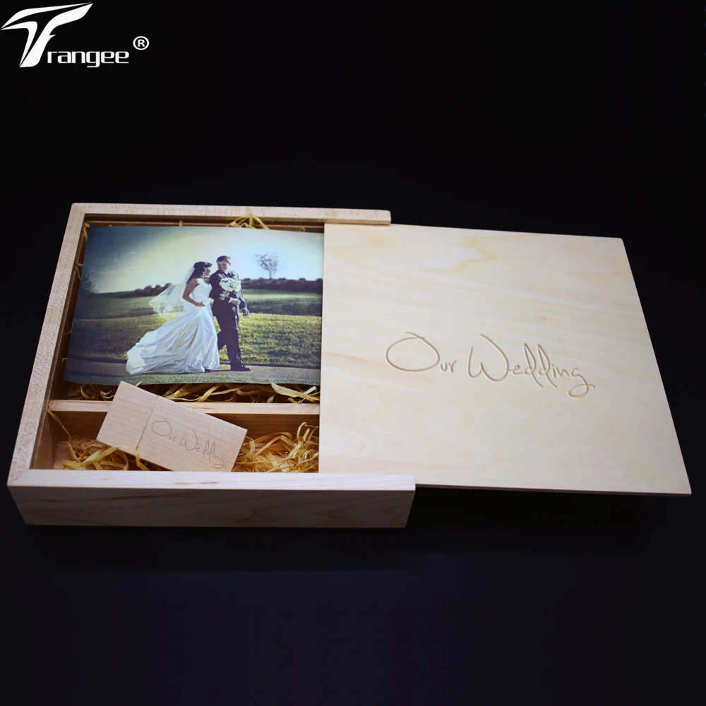 Деревянный USB флеш-накопитель с большой коробкой 4 ГБ 8 16 32 2 0 бесплатный