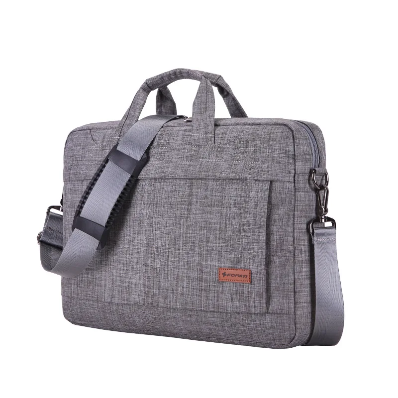 15 inch Gray Kissyenia 14 15 дюймов портфель для ноутбука Мужская водонепроницаемая официальная деловая сумка для компьютера дорожная Портативная сумка на плечо KS1198 - Цвет: 15 inch Gray
