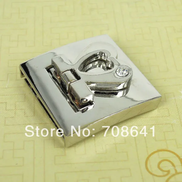 Новая имитация родия полированный замок застежки w/горный хрусталь CZ для 18x3 мм