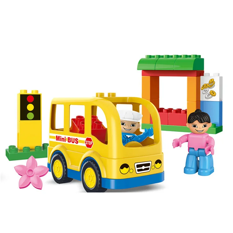 Duplo строительные блоки игрушки городской автобус скорая помощь модель