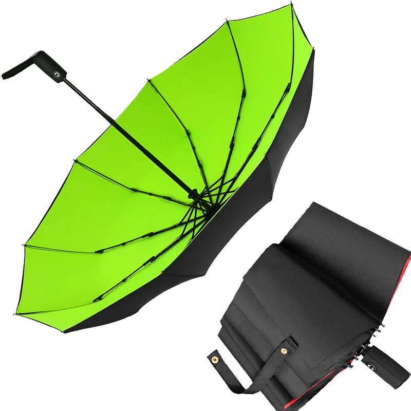 Сильный ветростойкий зонт для дождя женский ветрозащитный складной