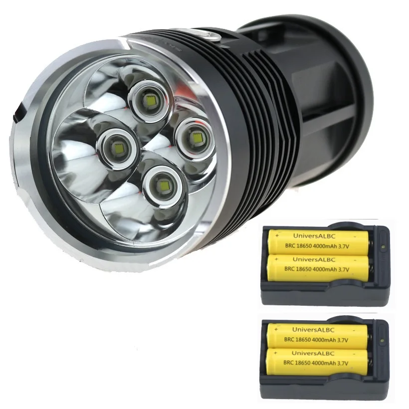 Тактический светодиодный фонарик skyray king 40 Вт 4x CREE XM L T6 5000 лм для работы охоты 4