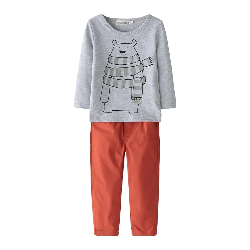 MESOLO the spring and autumn period new Europe United States cartoon bear long sleeve boys suit a undertakes |