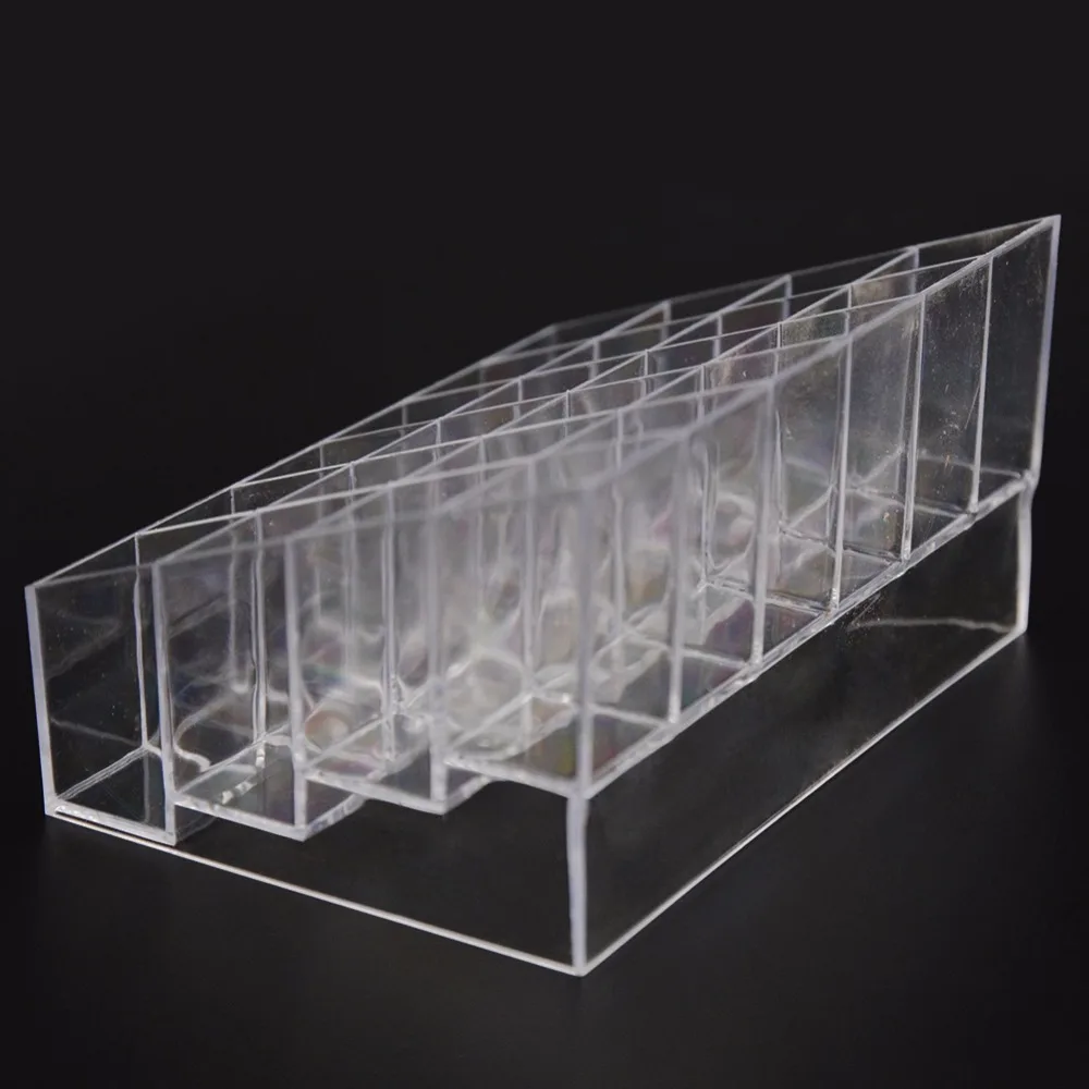 Косметический Органайзер для макияжа 24 отделения прозрачная пластиковая