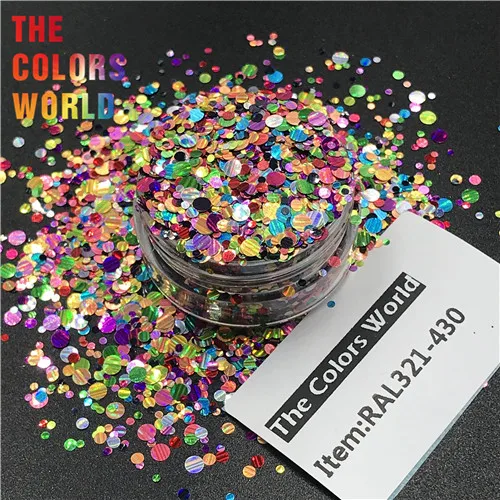 RAL321-430 50g TCT-189 Holographic Stripe Glitter Mix Size Shape For Nail Glitter Nail Art Decoration Nail Gel Makeup Facepaint Manual DIY - Цвет: RAL321-430 50g