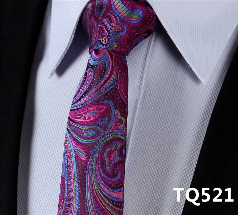 Тканый мужской тонкий узкий галстук # TQ52 HISDERN Цветочные Вечерние свадебные