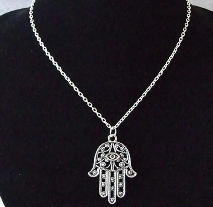 Женские праздничные подарки Hamsa Hand Of God Fatima подвески в виде злых глаз ожерелье