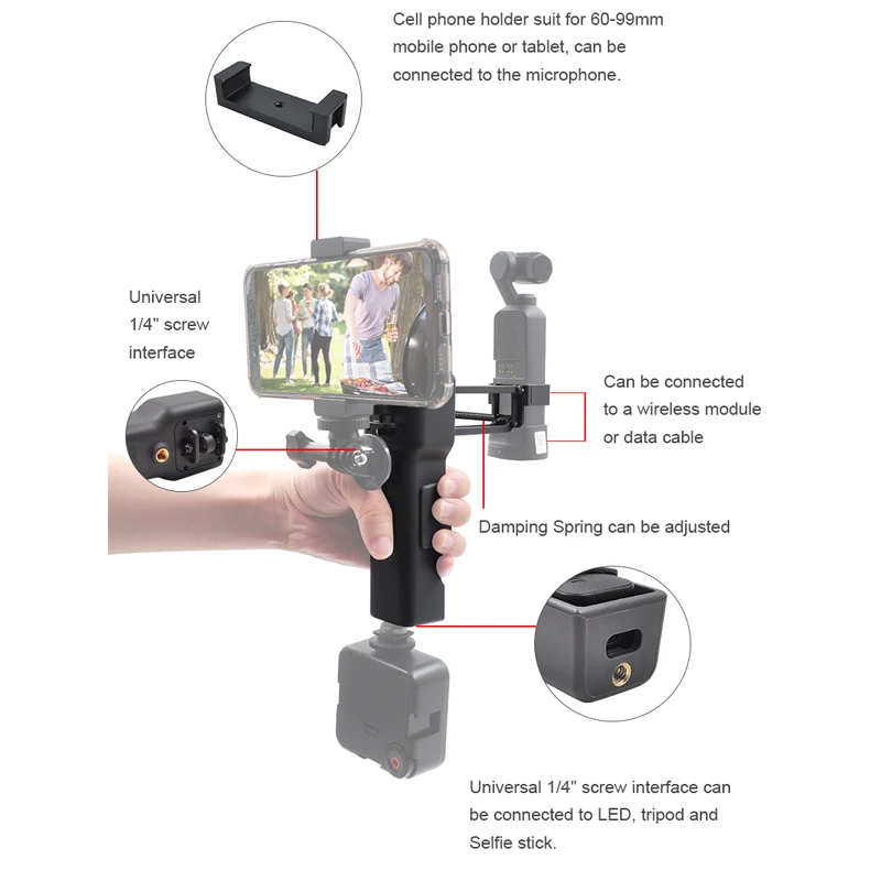 Osmo Карманный Ручной Стабилизатор z-axis амортизатор с функцией хранения Портативный чехол для DJI osmo Карманная камера