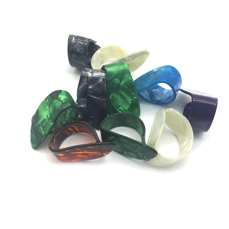 Многоцветные целлюлоидные пальцевые гитарные медиаторы для акустической