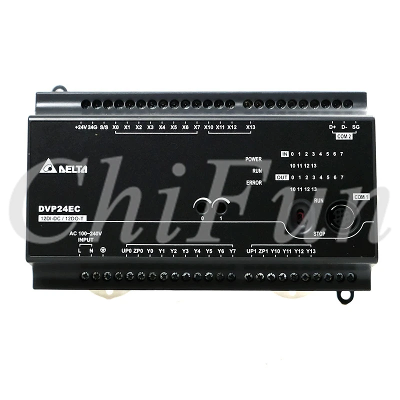 Оригинальный контроллер Delta EC2 хост DVP24EC00R3 PLC 100-240VAC 12DI 12DO релейный выход в коробке |