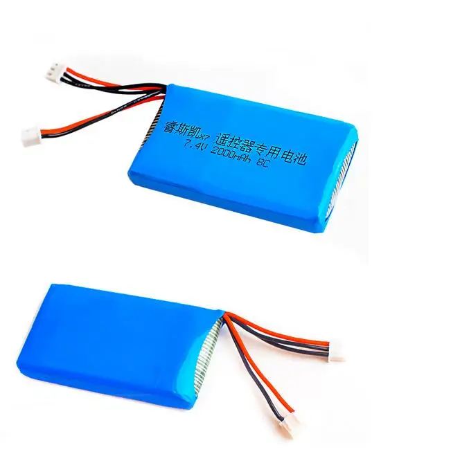 1 2 шт. 7 4 в 2000 мАч 8C Lipo аккумулятор 2S для FrSky TARANIS Q X7 4G ACCST 16CH телеметрический