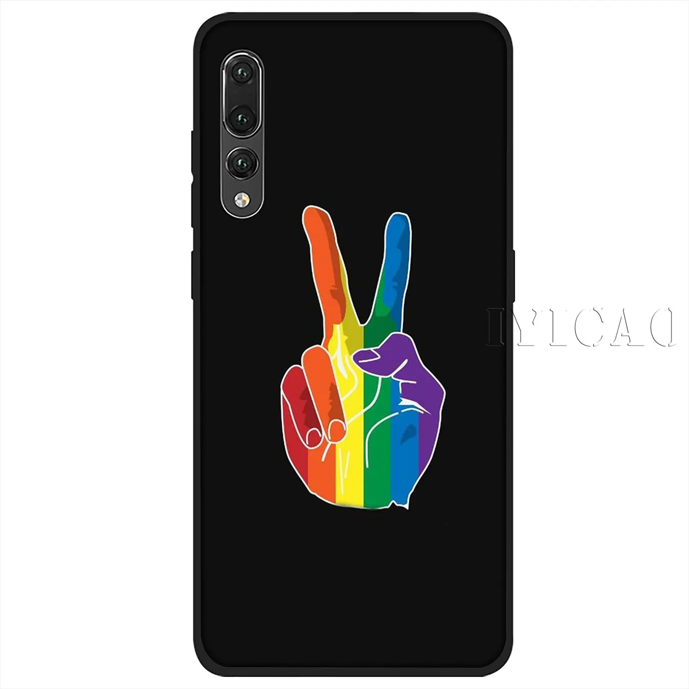 Мягкий силиконовый чехол IYICAO Love Is LGBT Rainbow Heart для Huawei P30 P20 Pro P10 P9 P8 Lite Mini 2017 2016 P smart Z