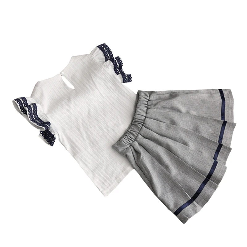 AmayBaby/Летняя одежда для маленьких девочек футболка с короткими рукавами + юбка