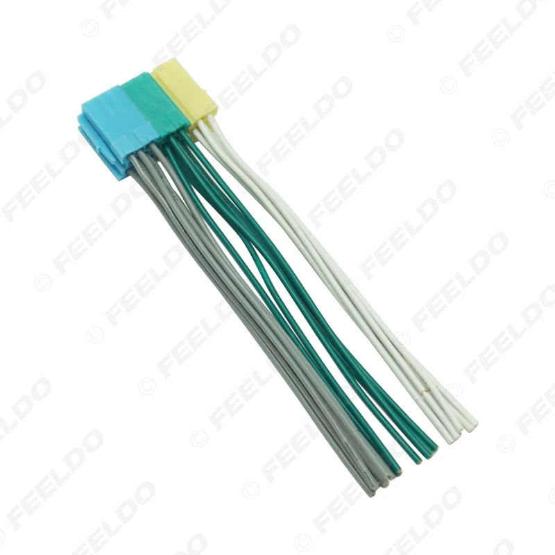 FEELDO 10pcs Car Radio Audio Wire Harness Adapter For Volkswagen Polo/Bora/Passat/Golf/Santana Skoda CD Power Cable Plug | Автомобили и