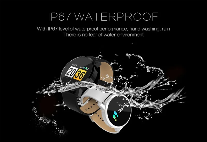 Водонепроницаемый Bluetooth Smartwatch пульсометр монитор Браслет спортивный напоминание на запястье Смарт стальная лента для часов