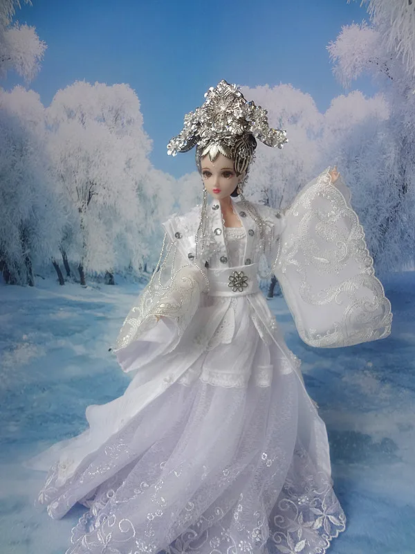 1/6 1" Коллекционные китайские куклы традиционная девочка кукла Этнические куклы игрушки персонажи фильма Модель w/древний костюм платье