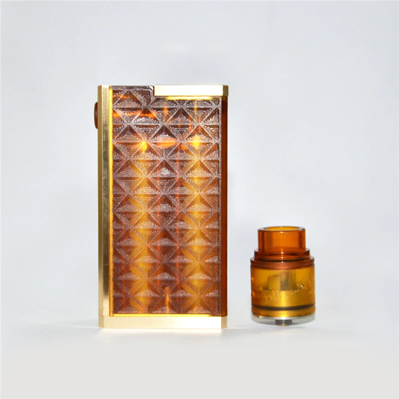 

New arrival SOB S3 box mod kit double 18650 battery 510 thread brass PEI material vape mod mech e-cigarette kit