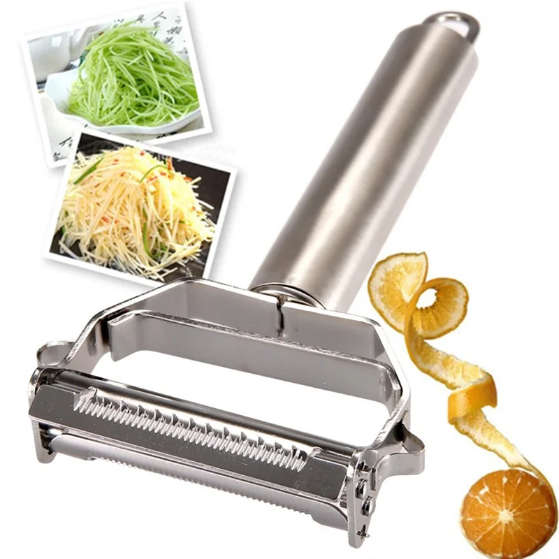 2 in1 из нержавеющей стали терке картофель Овощечистка Slicer Кухня Аксессуары овощи морковь Zester Резак Кухня Кулинария Инструменты