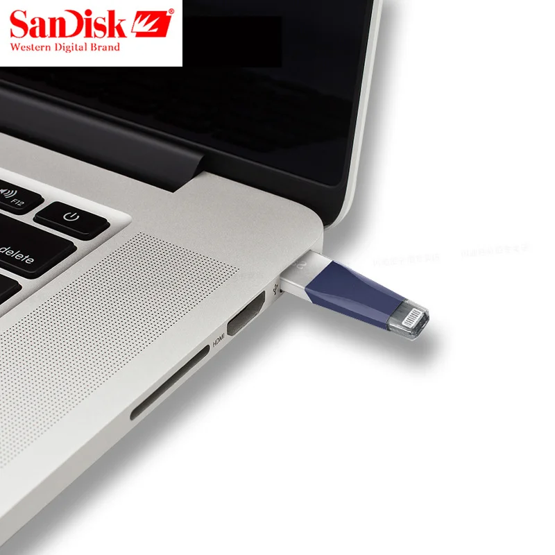 Оригинальный флеш накопитель Sandisk USB для iPhone iPad iPod Lightning OTG 128 Гб 64 ГБ 32 Флешка 3 0