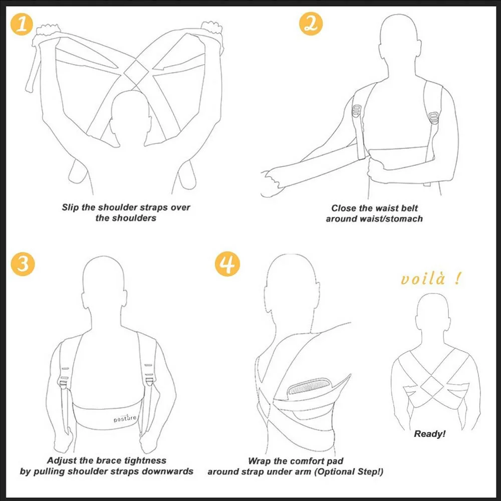 Body Shaper Posture Corrector Adjustable Back Shoulder Lumbar Brace Support Belt Posture Correction Prevent Slouching