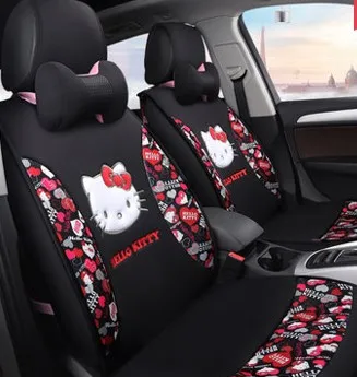 Женский комплект для девочек на четыре сезона с милым розовым рисунком Hello автокресло для котов - Название цвета: Серебристый