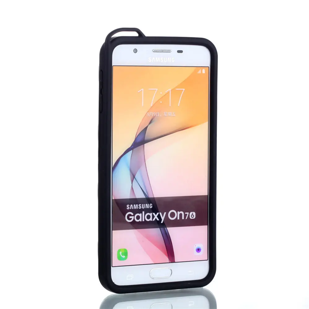 for Samsung Galaxy J7 Prime [Charm] Wave Point &amp Twill Hybrid PC+TPU Armor Case With Built in Stand Cell Phone Back Cover |