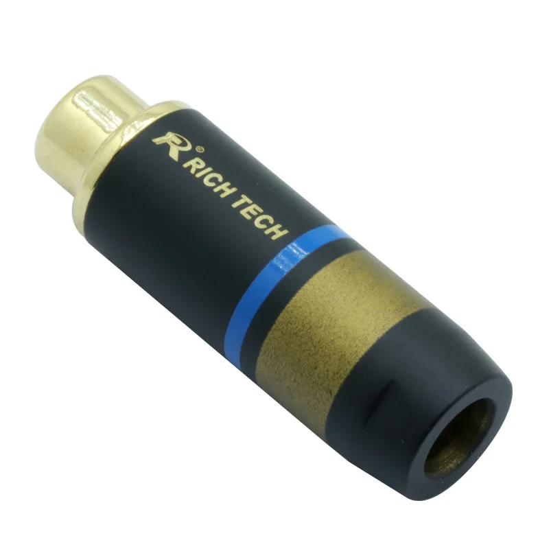 2 шт./1 пара Роскошные RCA Jack медь гнездо позолоченные аудио адаптер синий и красный