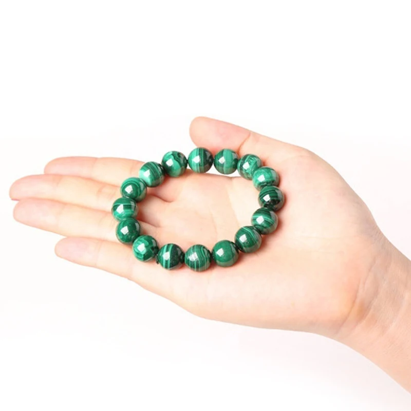 Модные малахитовые бисерные браслеты высокого качества круглый зеленый